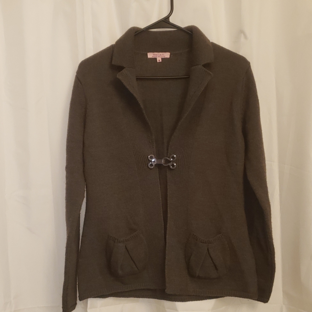 Heckla & Co Wool/Acrylic Women's Cardigan Size M